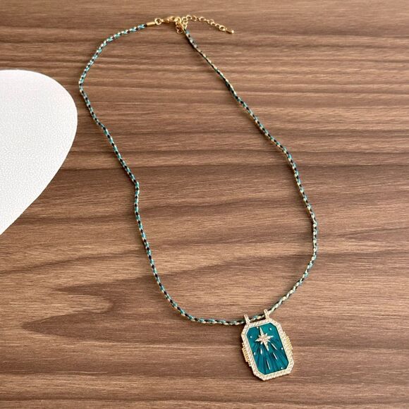 Boho star Necklace Q126 - Picture 2 of 7